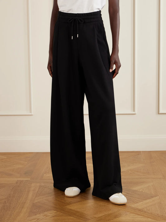Dries Van Noten Cotton-jersey Wide-leg Track Pants