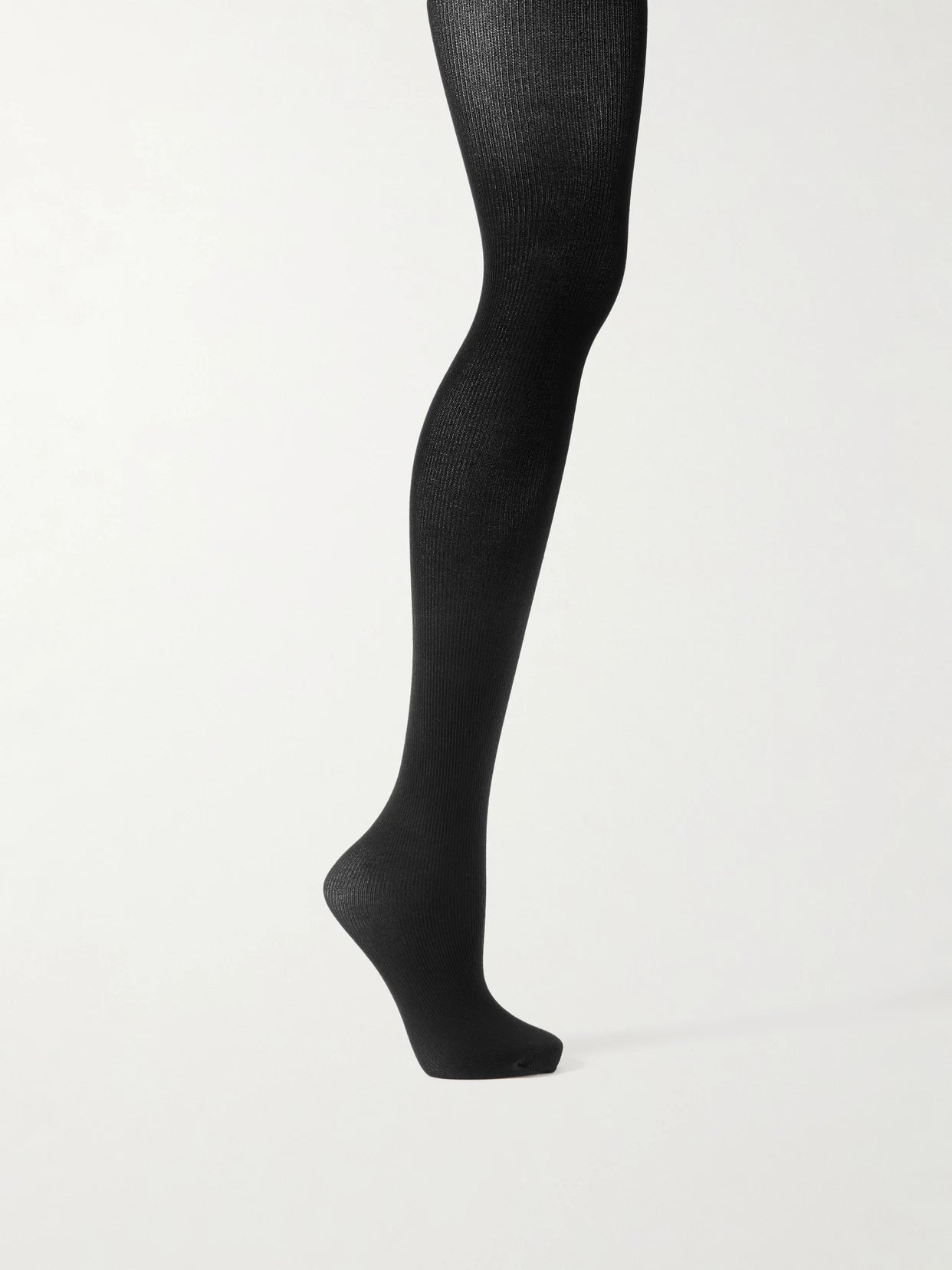 Image of Lingerie. Product name - Ribbed-knit Tights in Black colour by brand - Wolford