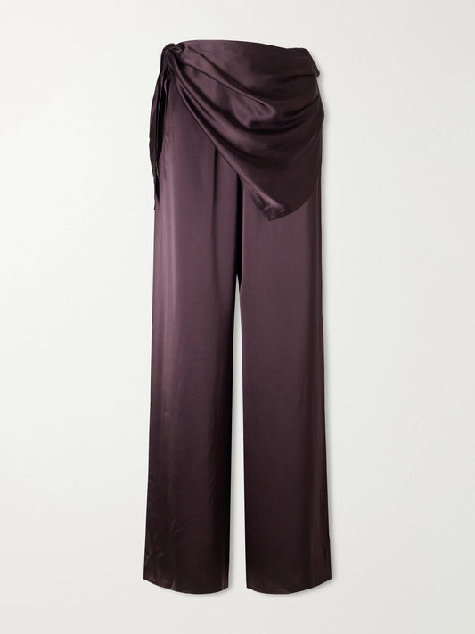 DÔEN Lavona Scarf-detailed Silk Pants
