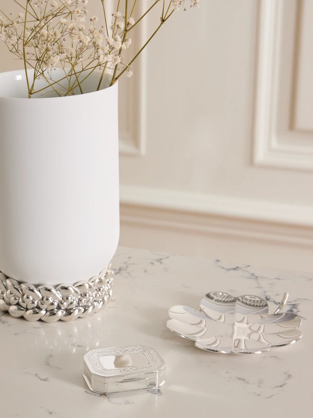 Image of Decor. Product name - Bonbonnière Silver-plated Trinket Box in Multi colour by brand - Christofle