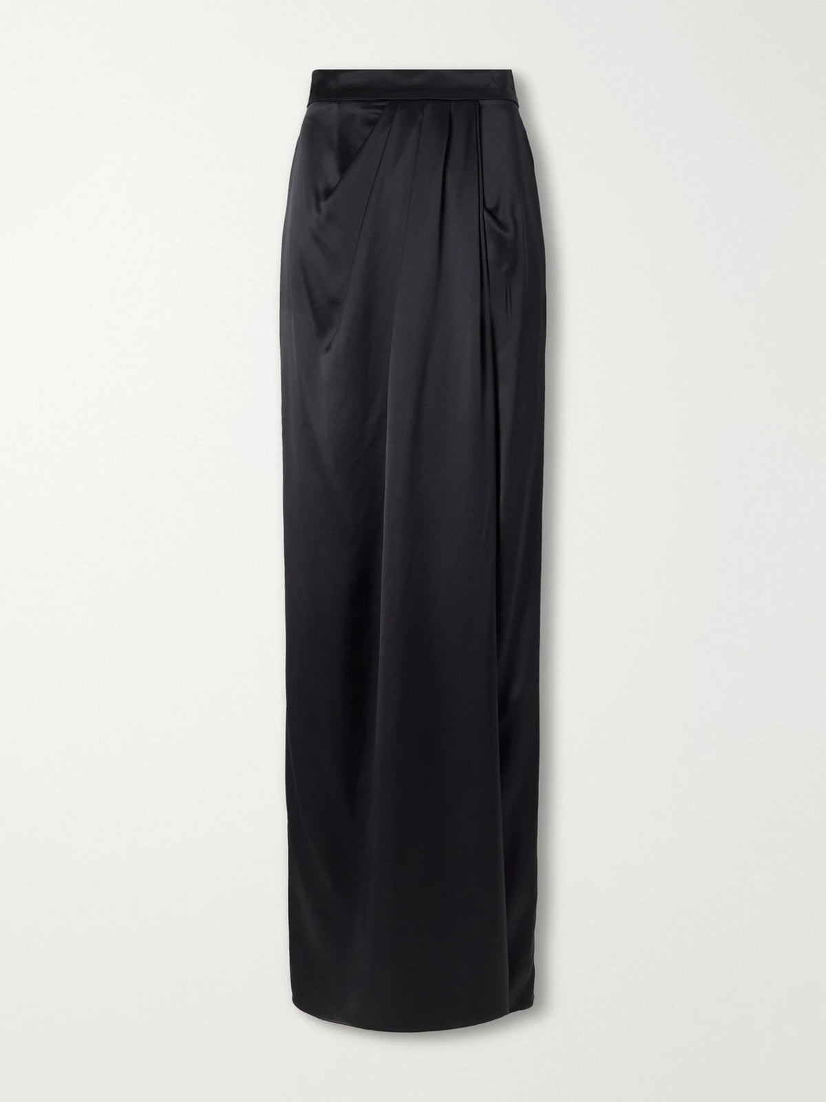 Max Mara Camera Draped Silk-satin Maxi Skirt