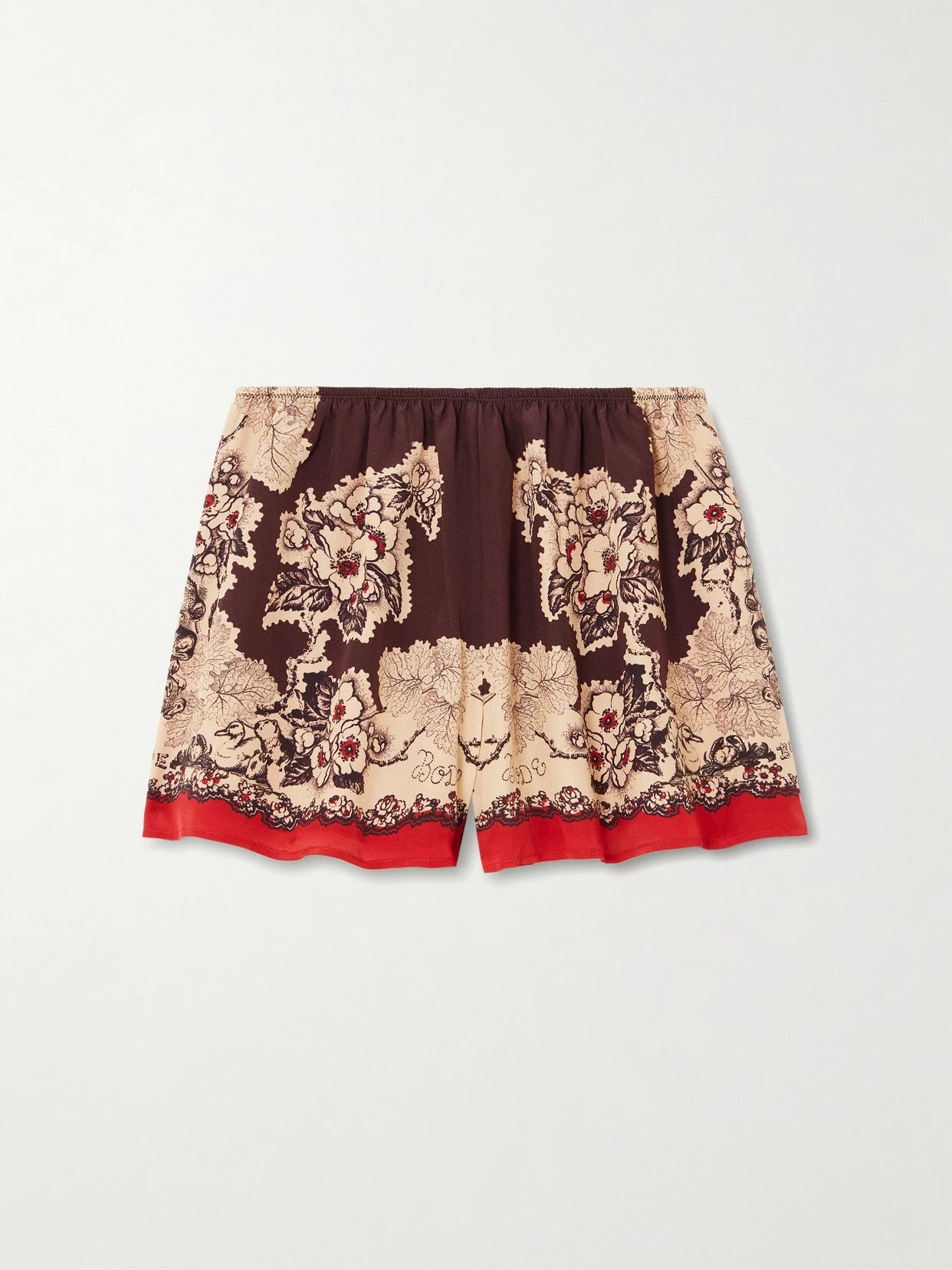 Storybook Tap Printed Silk Shorts