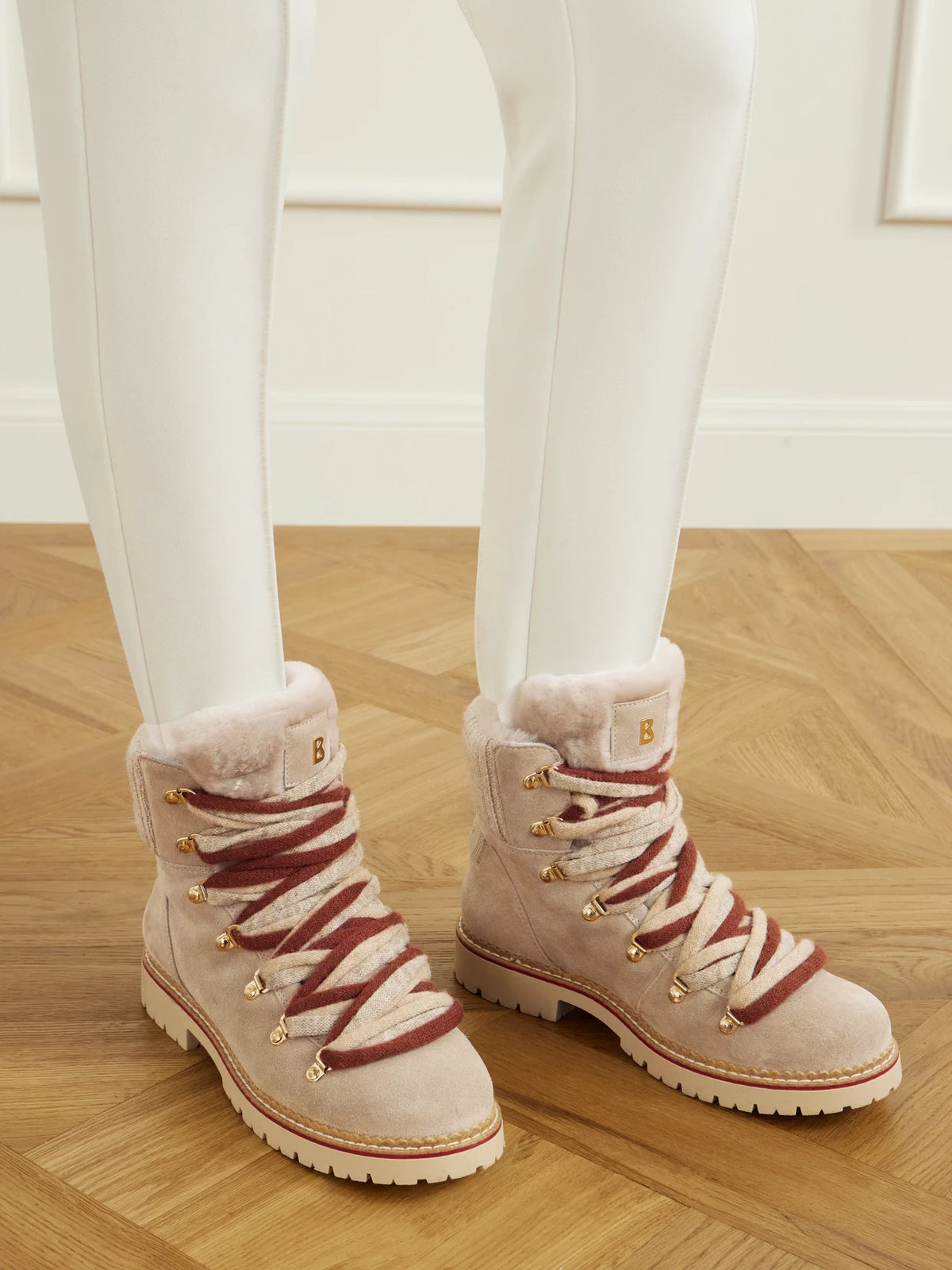 BOGNER Andermatt Suede And Shearling-trimmed Ankle Boots