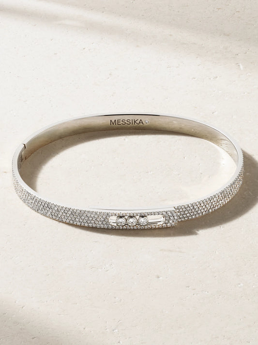 Move Noa 18-karat White Gold Diamond Bangle