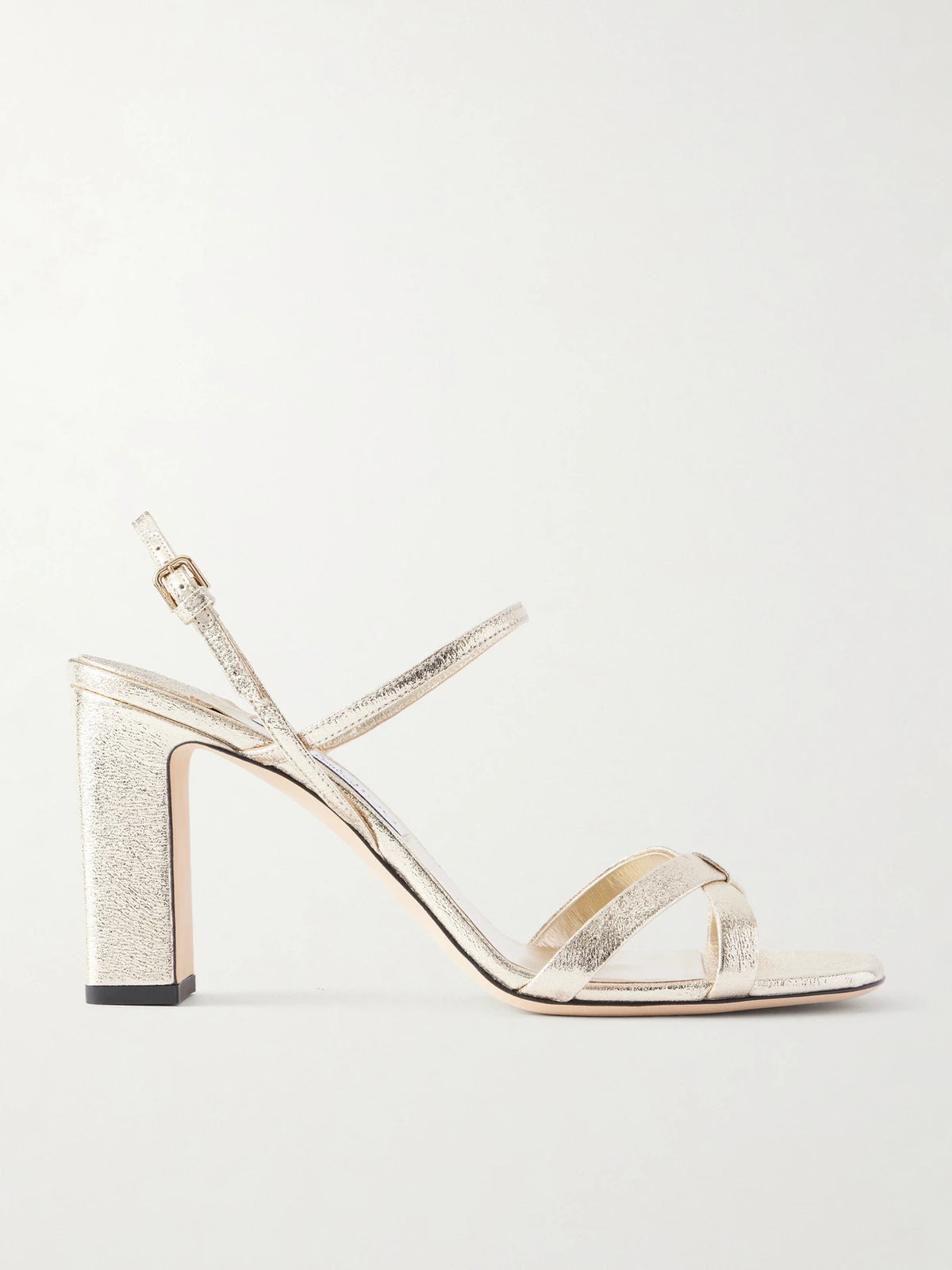 Elsy 85 Metallic Leather Sandals