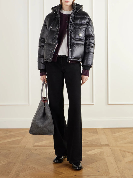Image of Coats & Jackets. Product name - Karakorum Quilted Shell Down Jacket in Black colour by brand - Moncler