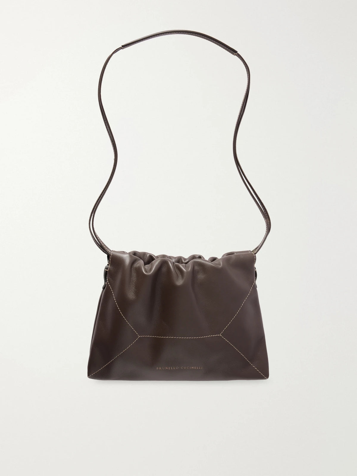 Embellished Leather Shoulder Bag