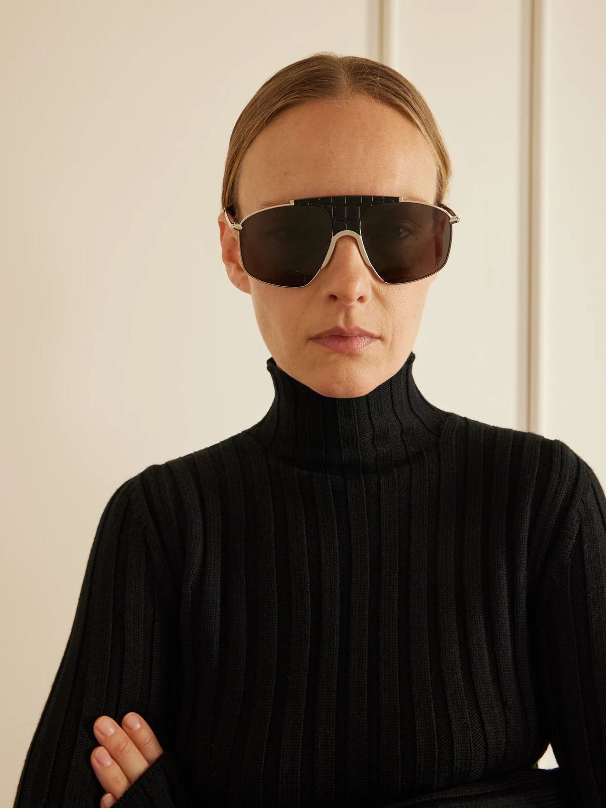Image of Sunglasses. Product name - Aviator-style Silver-tone And Acetate Sunglasses in Multi colour by brand - Alaïa