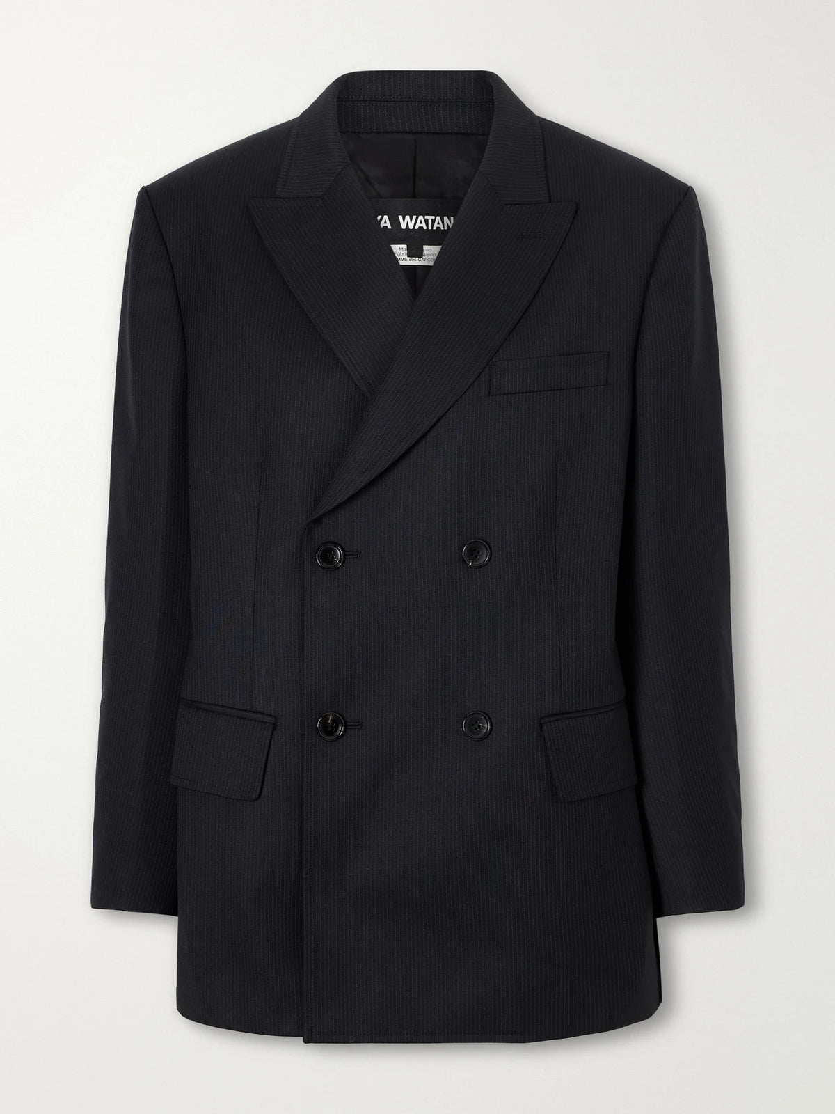 Junya Watanabe Pinstriped Wool-blend Double-breasted Blazer