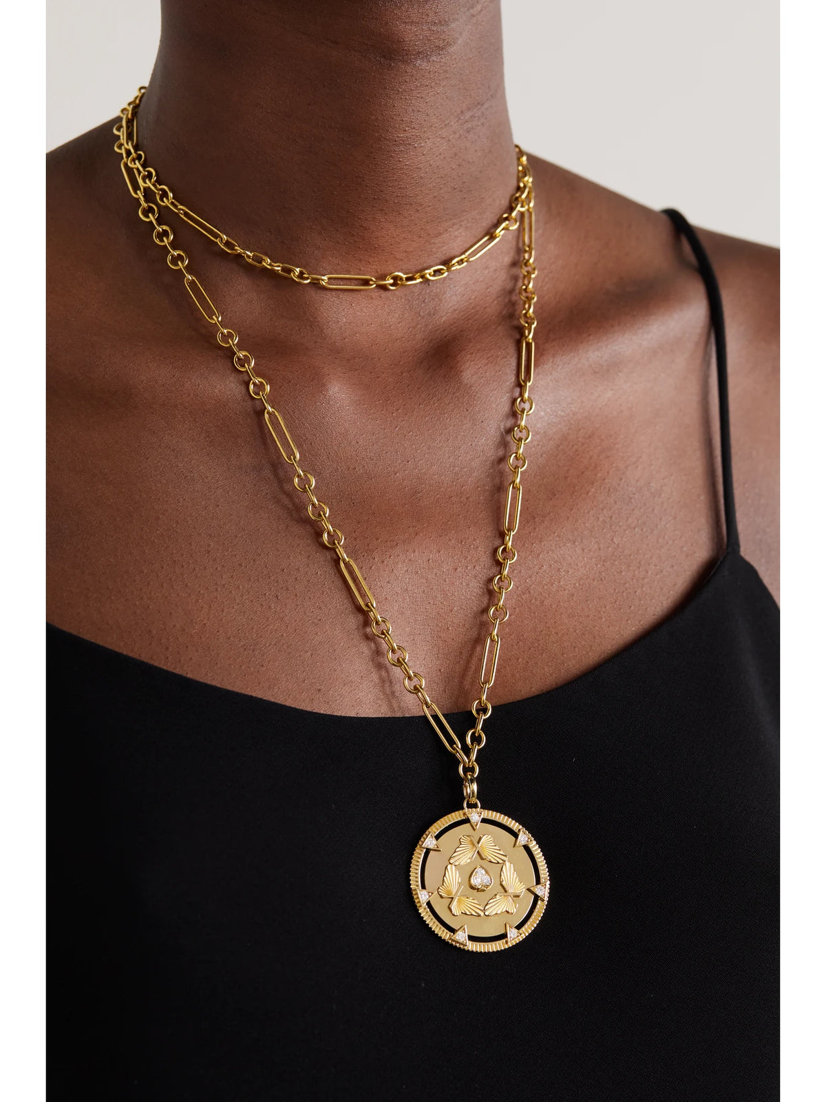 Image of Necklaces. Product name - Reverie 18-karat Gold Diamond Necklace in Multi colour by brand - FoundRae