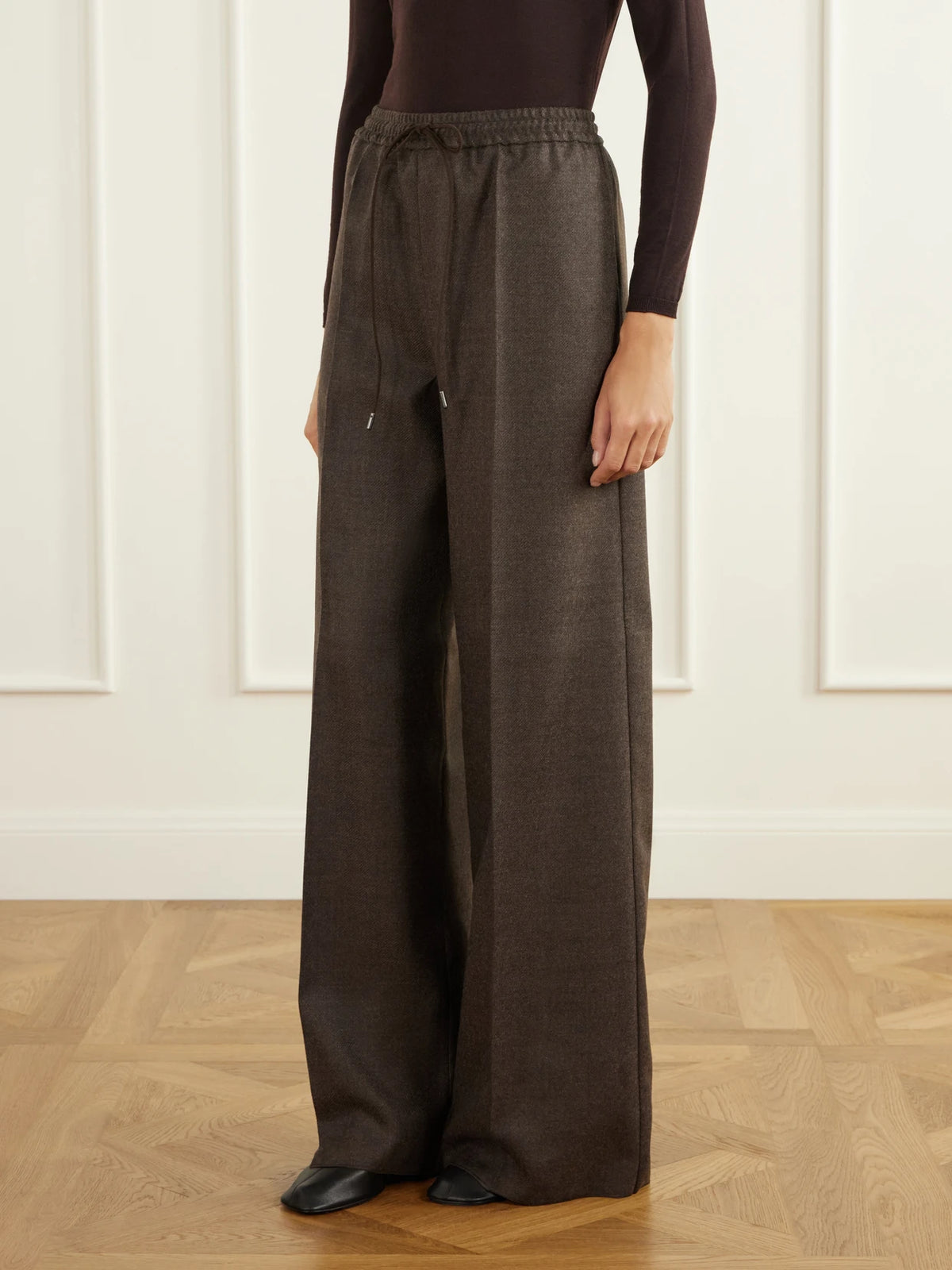 Max Mara Pantone Virgin Wool-twill Wide-leg Pants