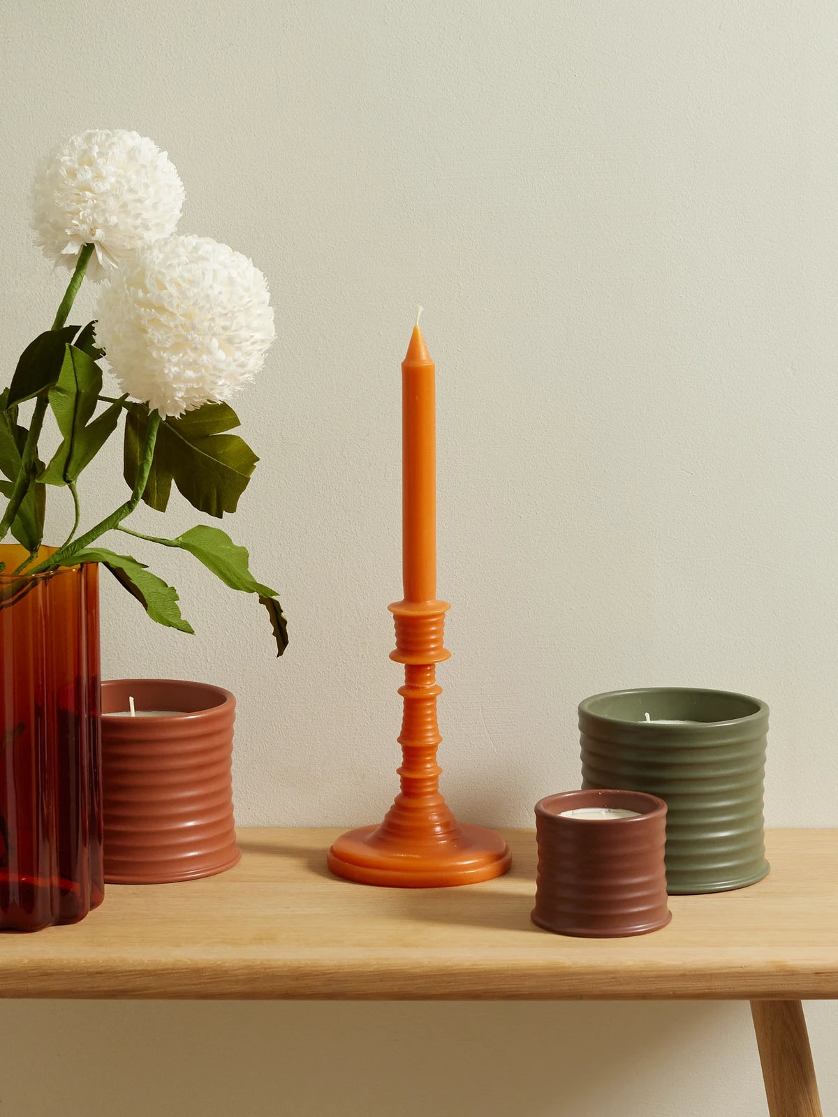 Image of Perfumes & Colognes. Product name - Orange Blossom Scented Candle, 330g in Multi colour by brand - LOEWE PERFUMES
