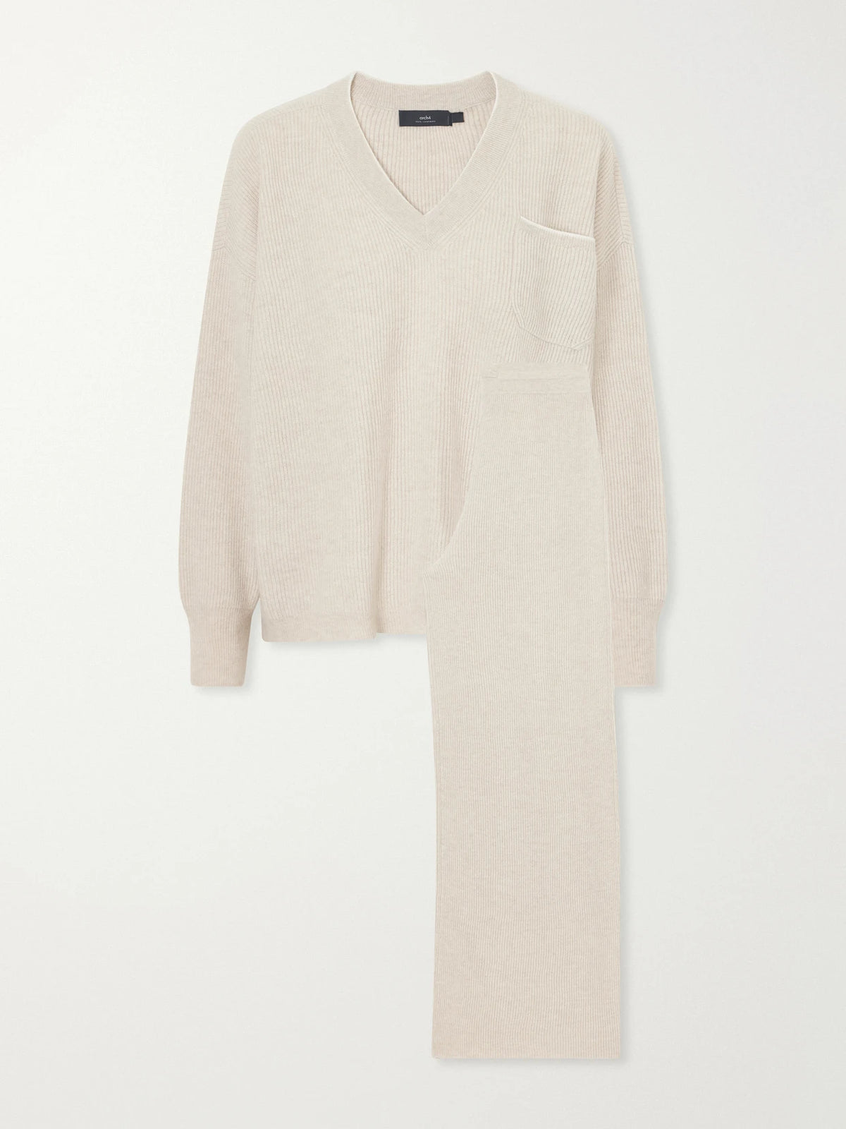 Arch4 Partridges Ribbed Cashmere Sweater And Pants Set