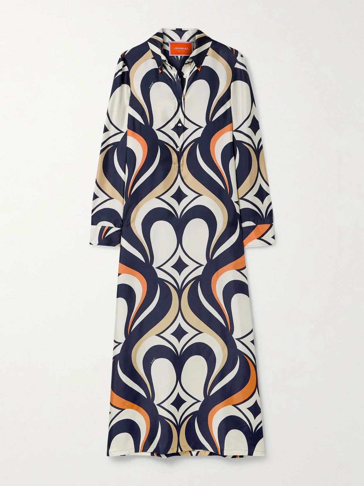 Icon Printed Silk-twill Maxi Shirt Dress