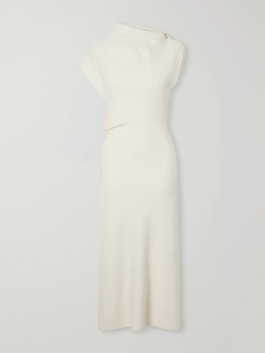 Proenza Schouler Lothea Asymmetric Wool-blend Midi Dress