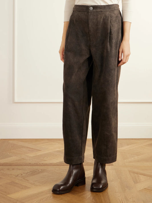Lauren Manoogian Pleated Cotton-twill Tapered Pants