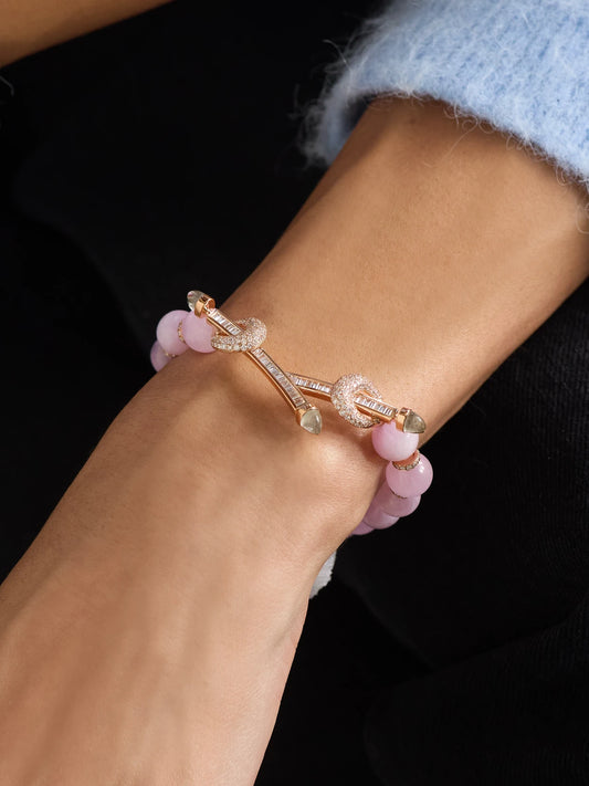 Image of Bracelets. Product name - Chakra 18-karat Rose Gold Multi-stone Bracelet in Multi colour by brand - Ananya