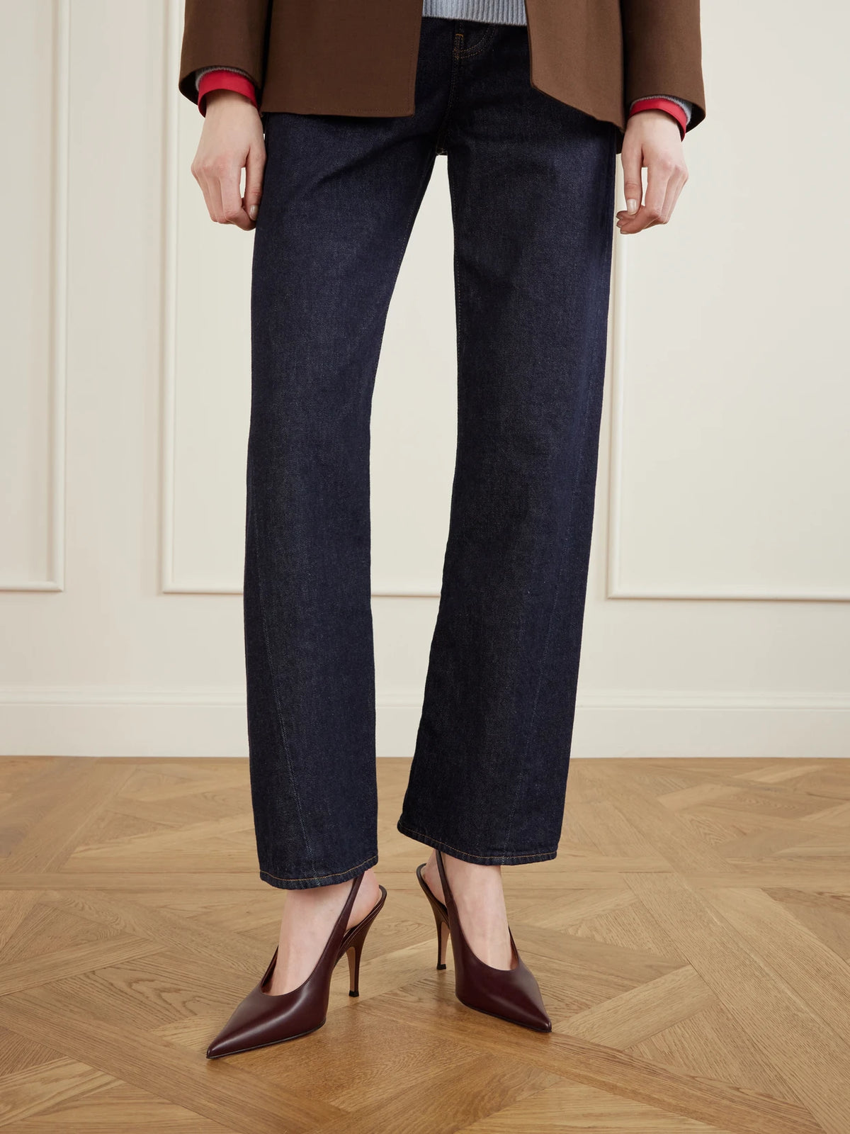 Sofia 95 Leather Slingback Pumps