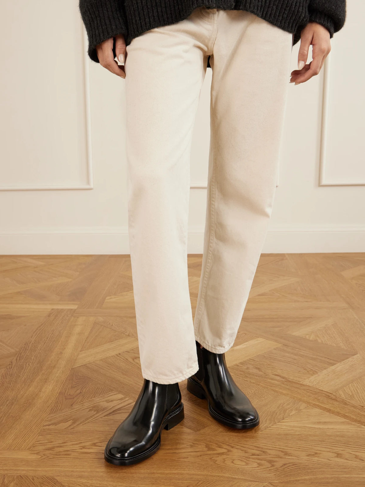 The Row Gable Leather Ankle Boot