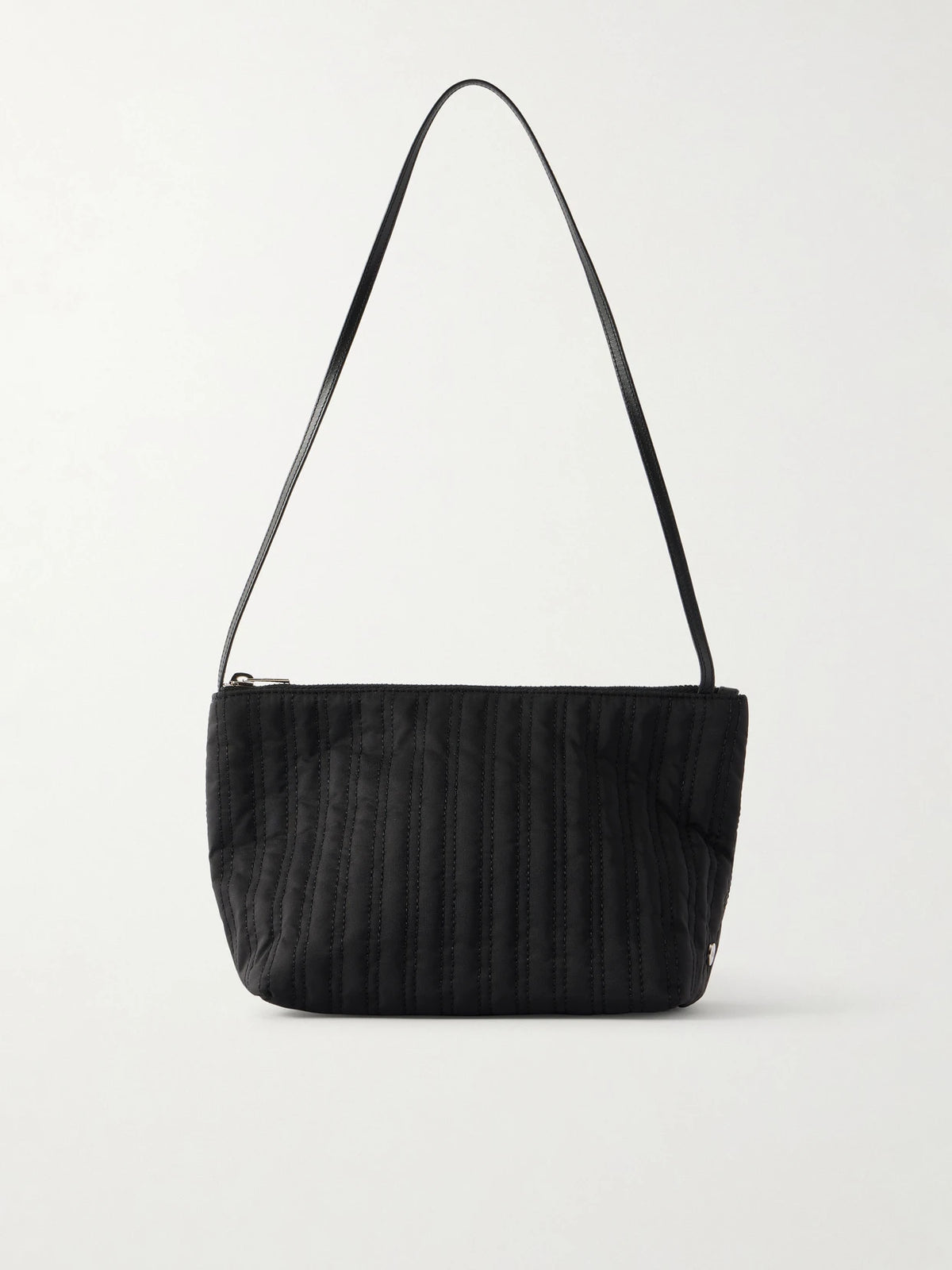 Corset Leather-trimmed Quilted Satin-shell Shoulder Bag
