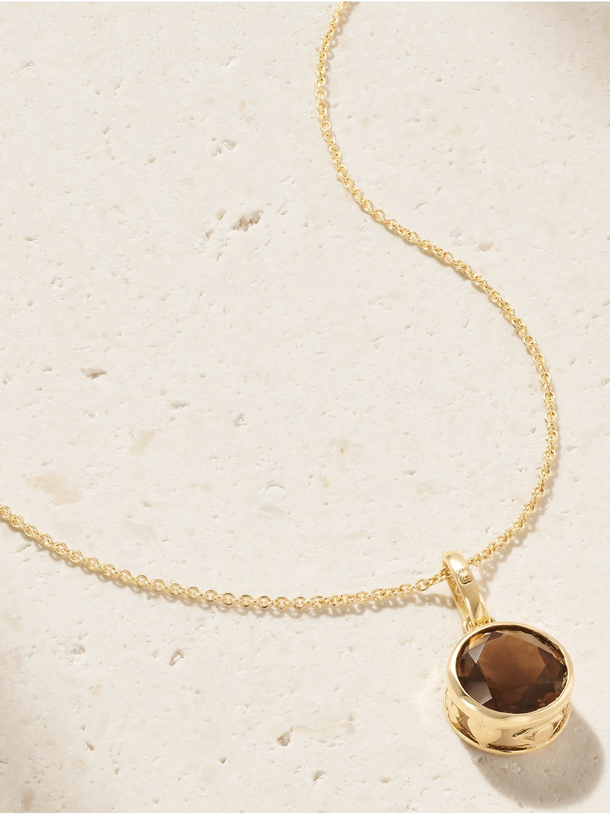 Icon Solitaire 14-karat Gold, Topaz And Diamond Necklace