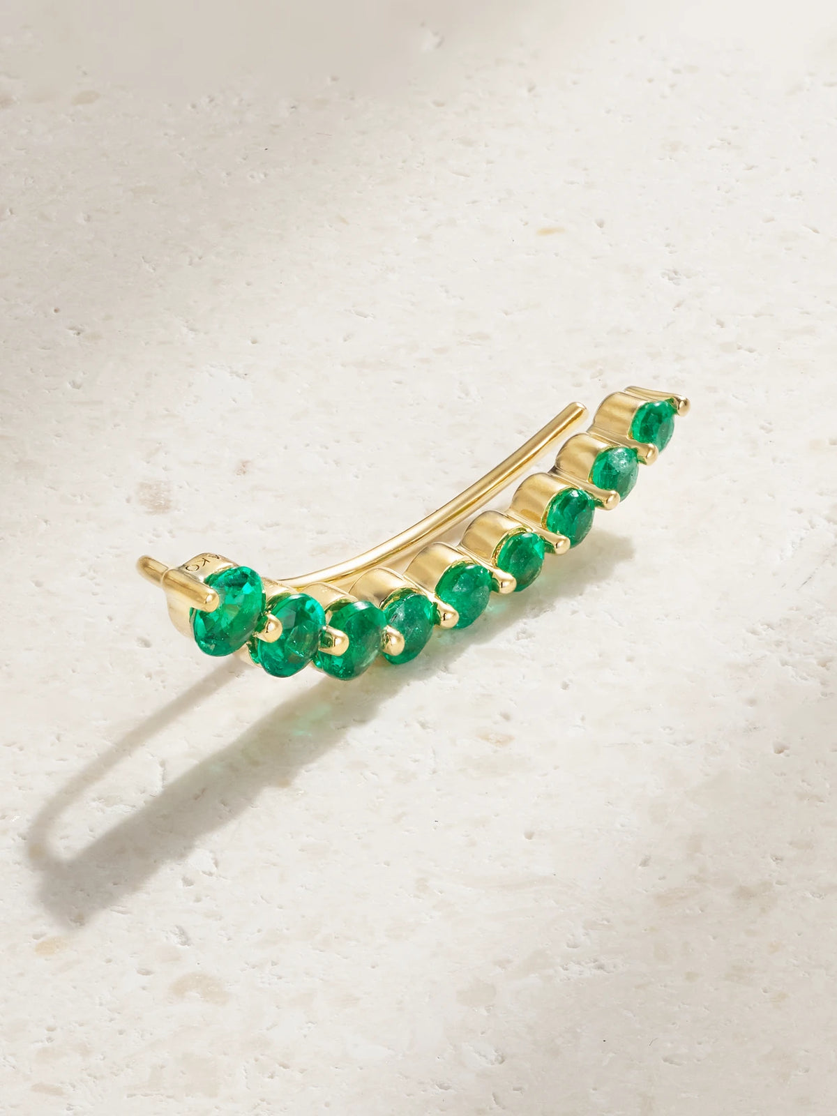 18-karat Gold Emerald Single Earring