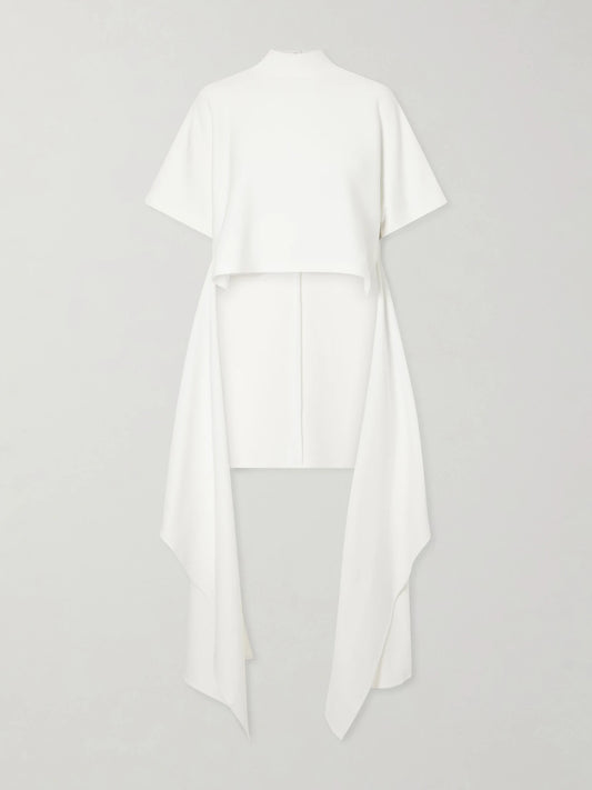 Asymmetric Cotton-blend Jersey T-shirt