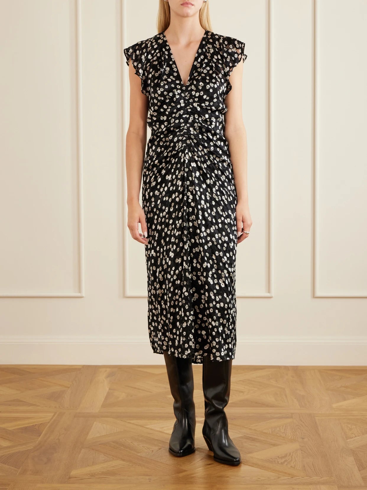 Lyndsay Floral-print Chiffon Midi Dress