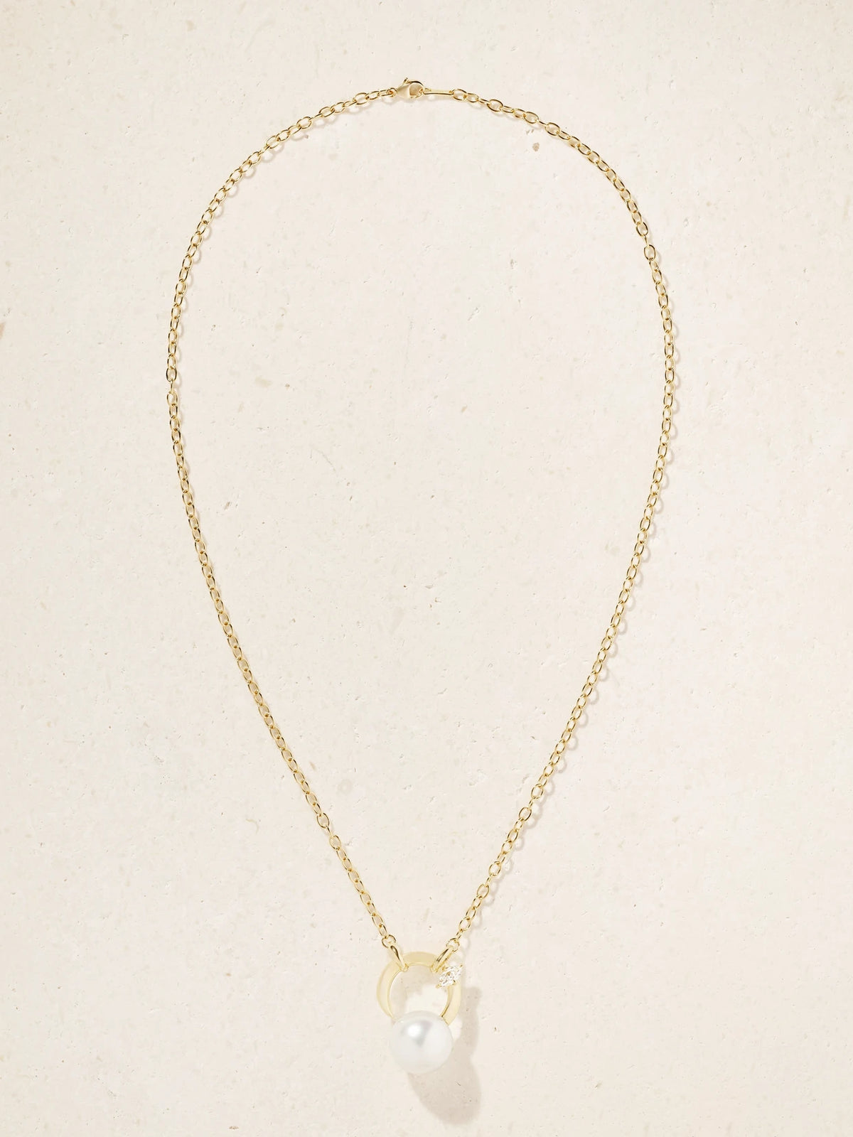 Mizuki 18-karat Gold, Pearl And Diamond Necklace