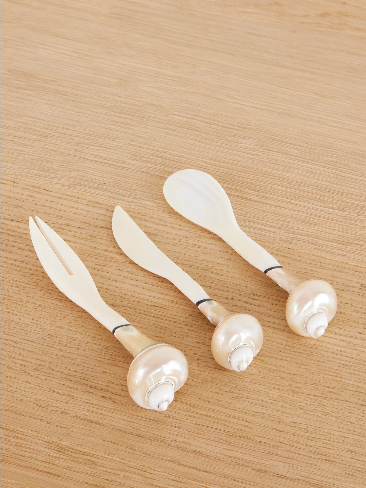 Gohar World Three-piece Mother-of-pearl Cutlery Set