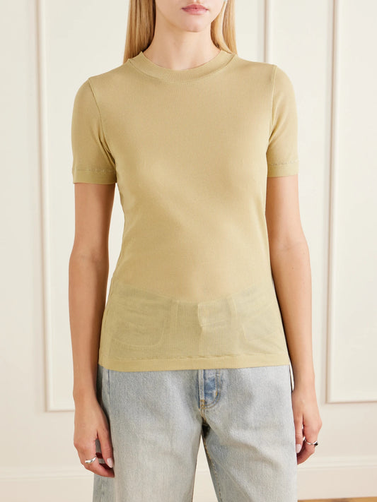 Vivien Ribbed Cotton-blend T-shirt