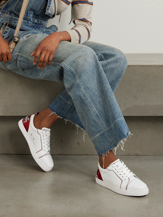 Fun Vieira Printed Leather Sneakers