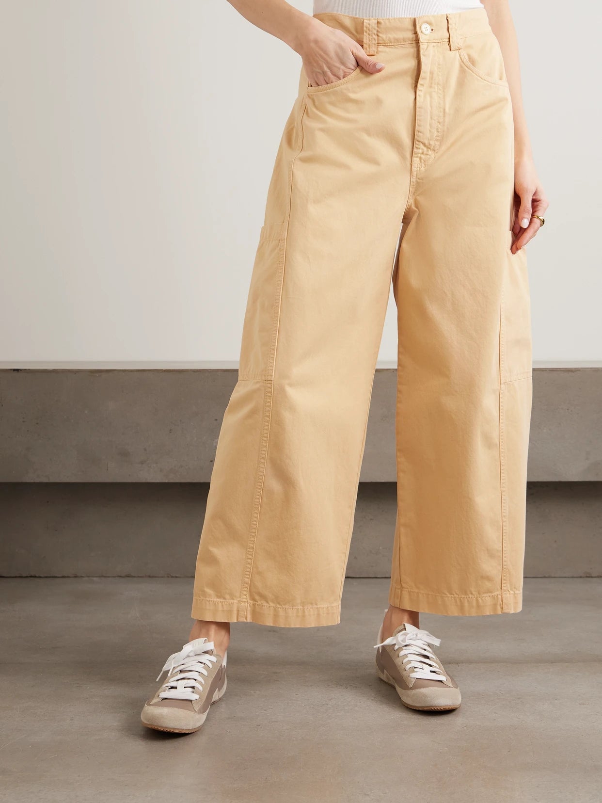 The Crop Painter Cropped Mid-rise Wide-leg Jeans