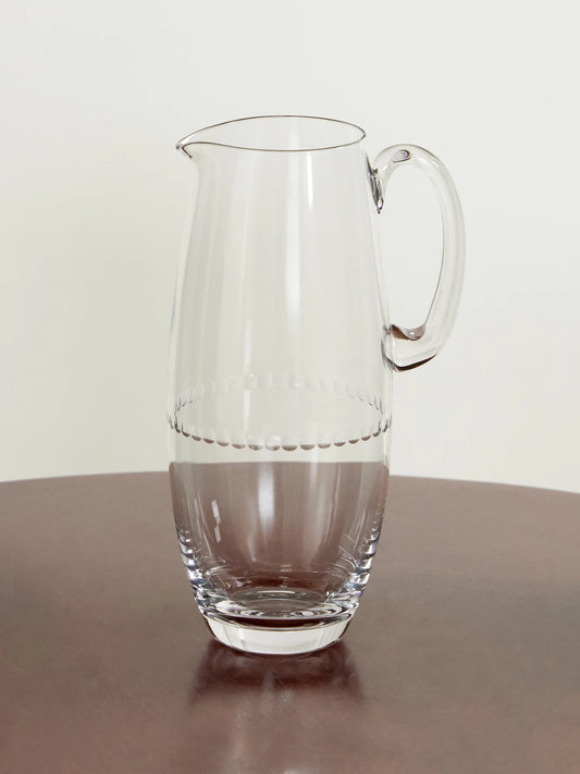 Christofle Perles Lead-free Crystal Water Pitcher