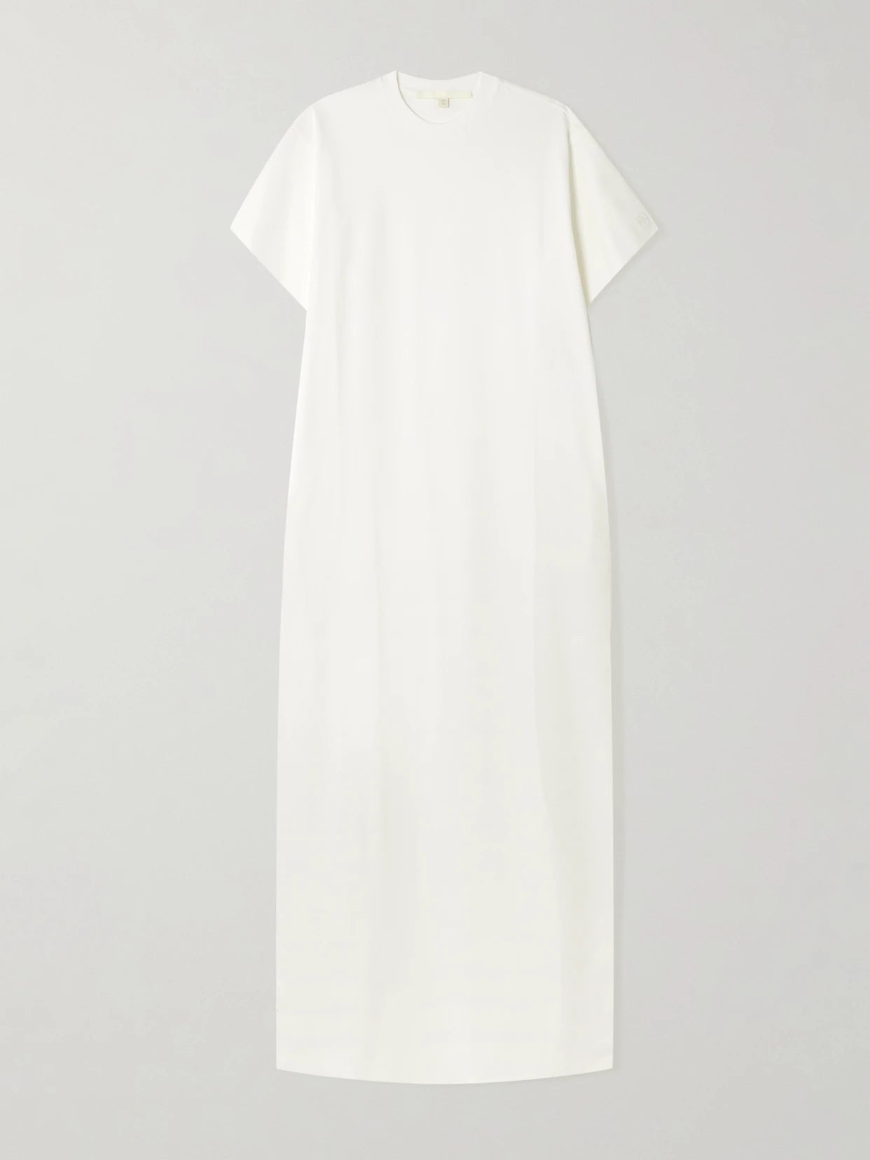 Image of Dresses. Product name - Braun Embroidered Organic Cotton-jersey Maxi Dress in White colour by brand - RÙADH