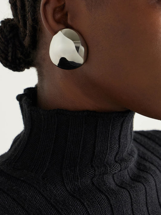Image of Earrings. Product name - Dome Silver-tone Earrings in Multi colour by brand - Alaïa
