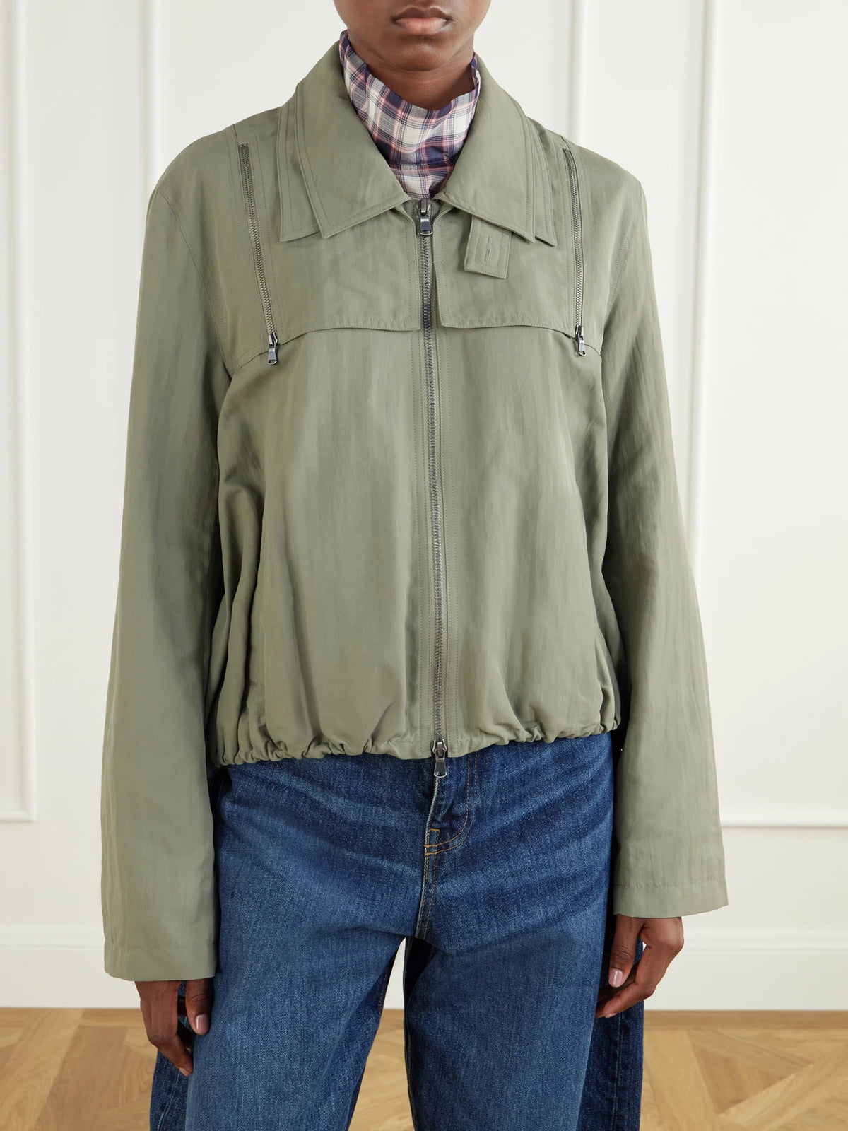Tibi Cropped Shell Jacket