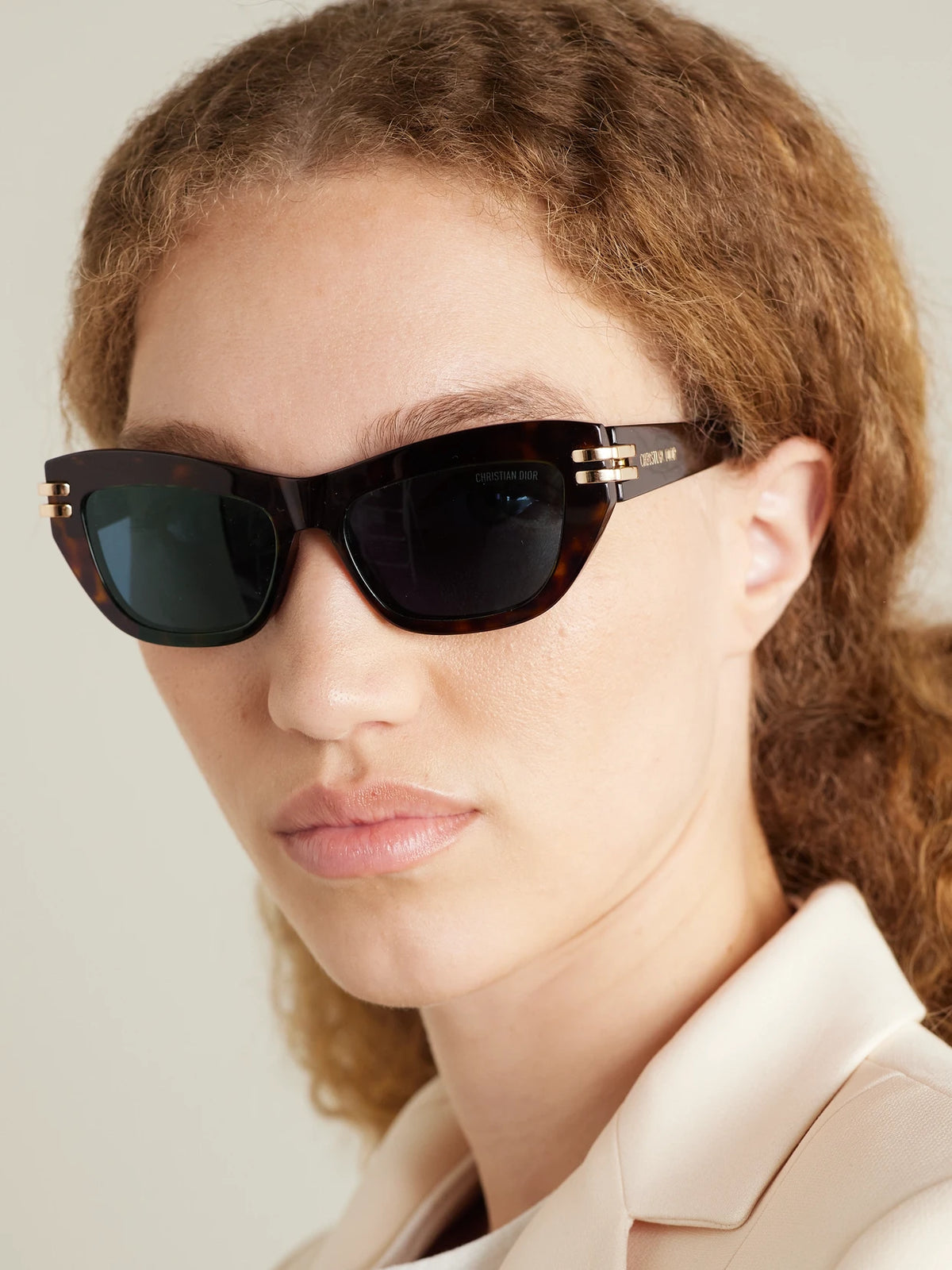 Image of Sunglasses. Product name - Cdior B2u Cat-eye Tortoiseshell Acetate Sunglasses in Brown colour by brand - DIOR Eyewear