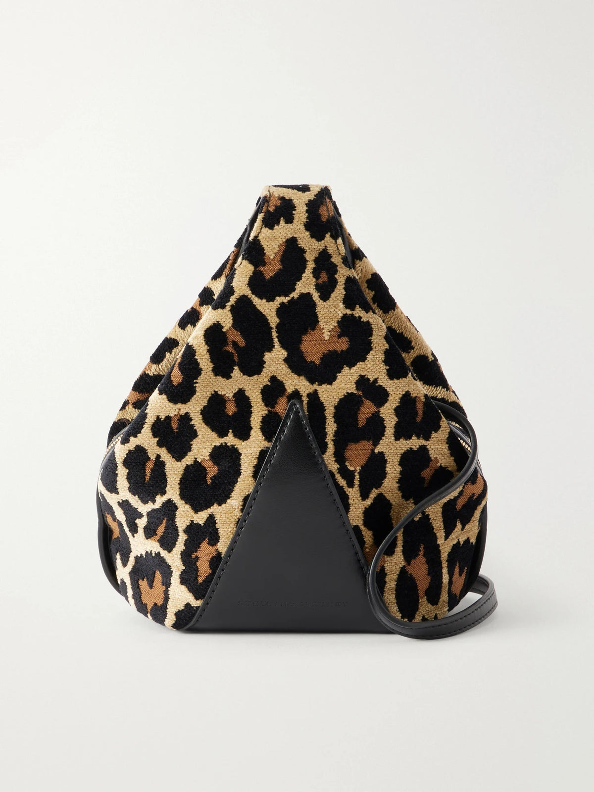 Stella McCartney Appaloosa Vegan Material-trimmed Leopard-jacquard Shoulder Bag