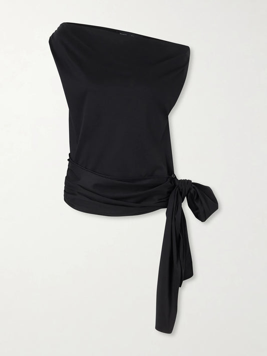 Proenza Schouler Zafira Bow-detail Cotton-jersey Blouse