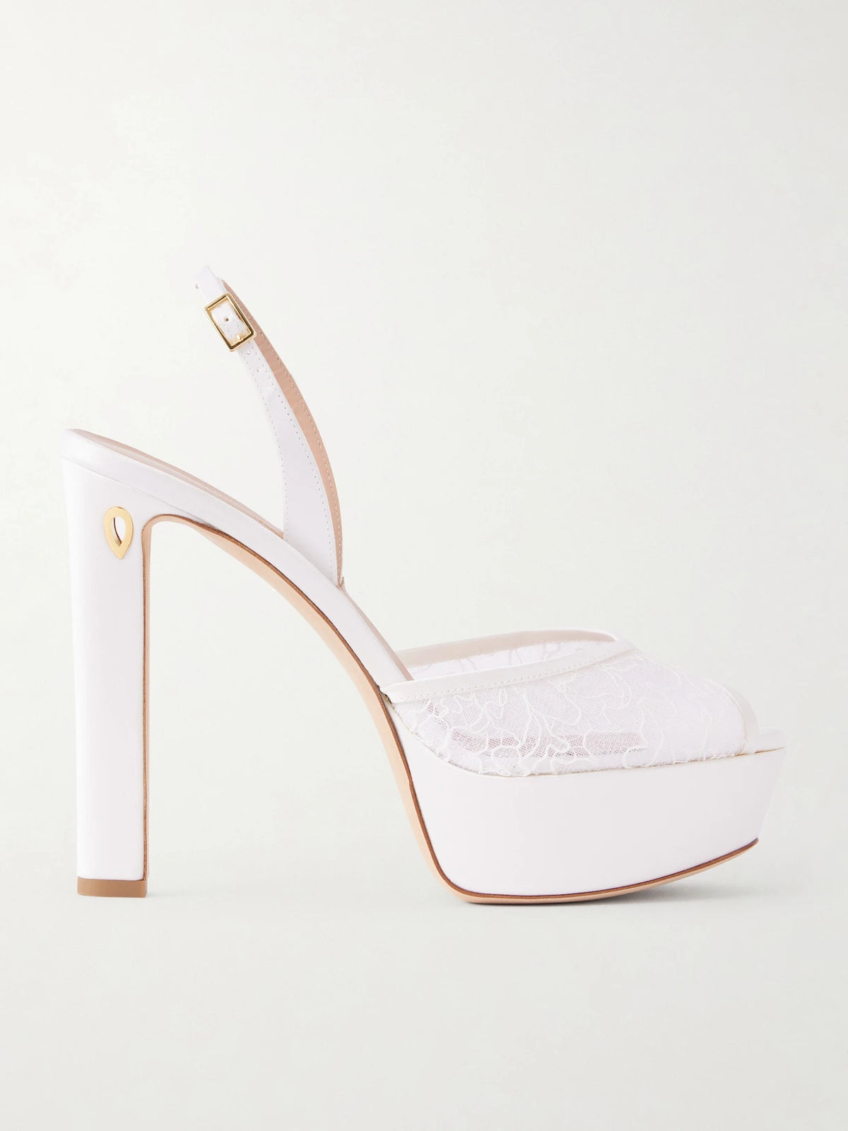 Antonio 130 Satin-trimmed Lace Sandals