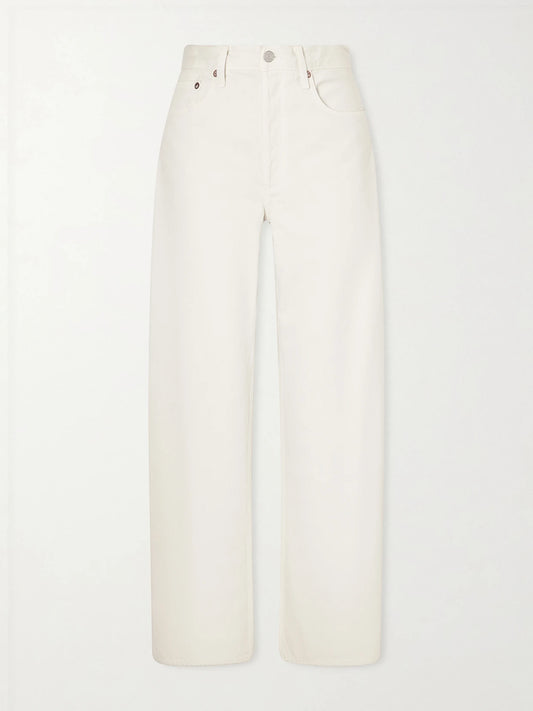 Image of Jeans. Product name - Arc Wide-leg Jeans in White colour by brand - AGOLDE