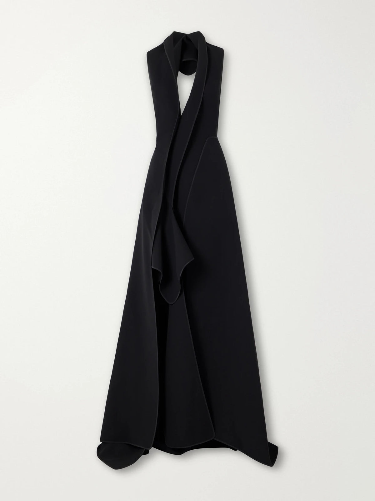 Maticevski Allude Draped Crepe Halterneck Gown