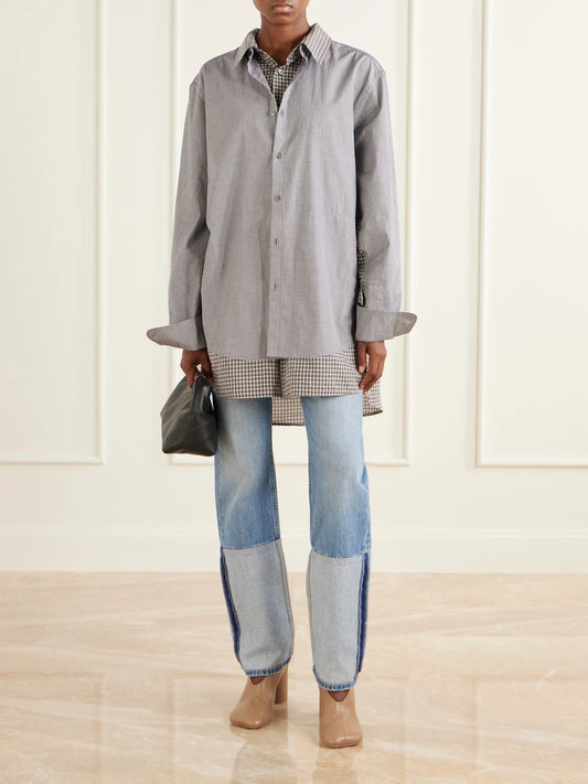 Image of Jeans. Product name - Straight-leg Jeans in Light denim colour by brand - MM6 Maison Margiela
