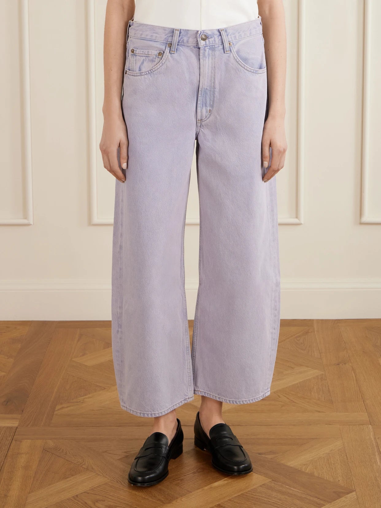Low Curve Crop High-rise Wide-leg Jeans
