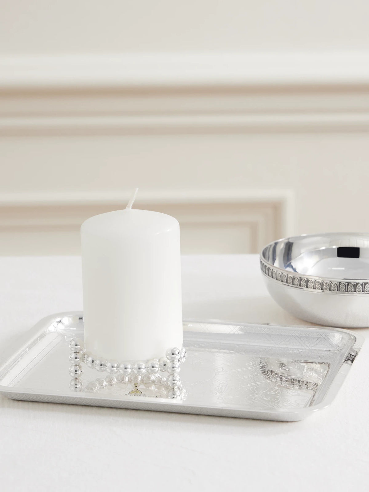 Image of Decor. Product name - Jardin D'eden Silver-plated Tray in Multi colour by brand - Christofle