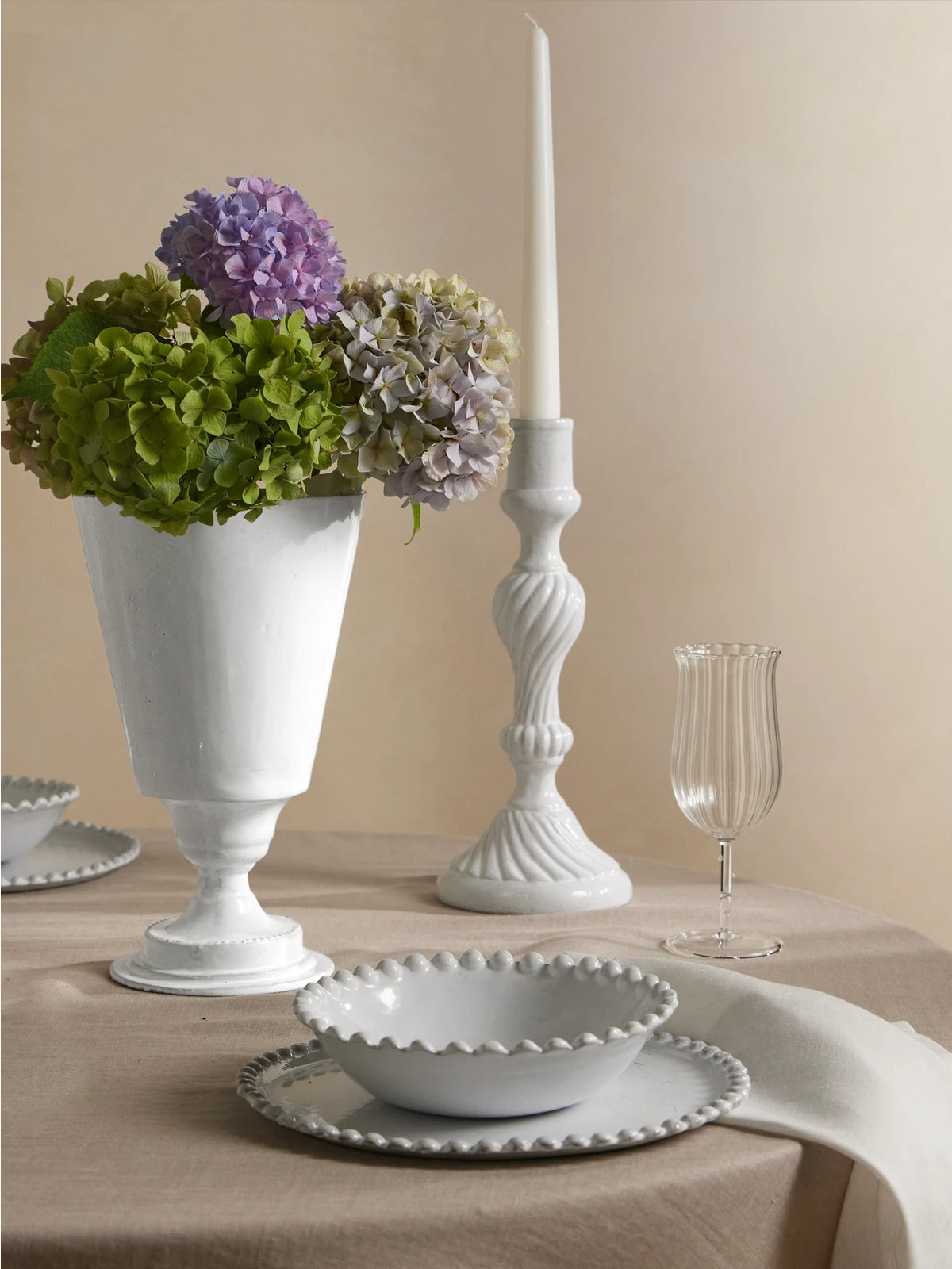 Image of Decor. Product name - Simple Ceramic Vase in White colour by brand - Astier De Villatte
