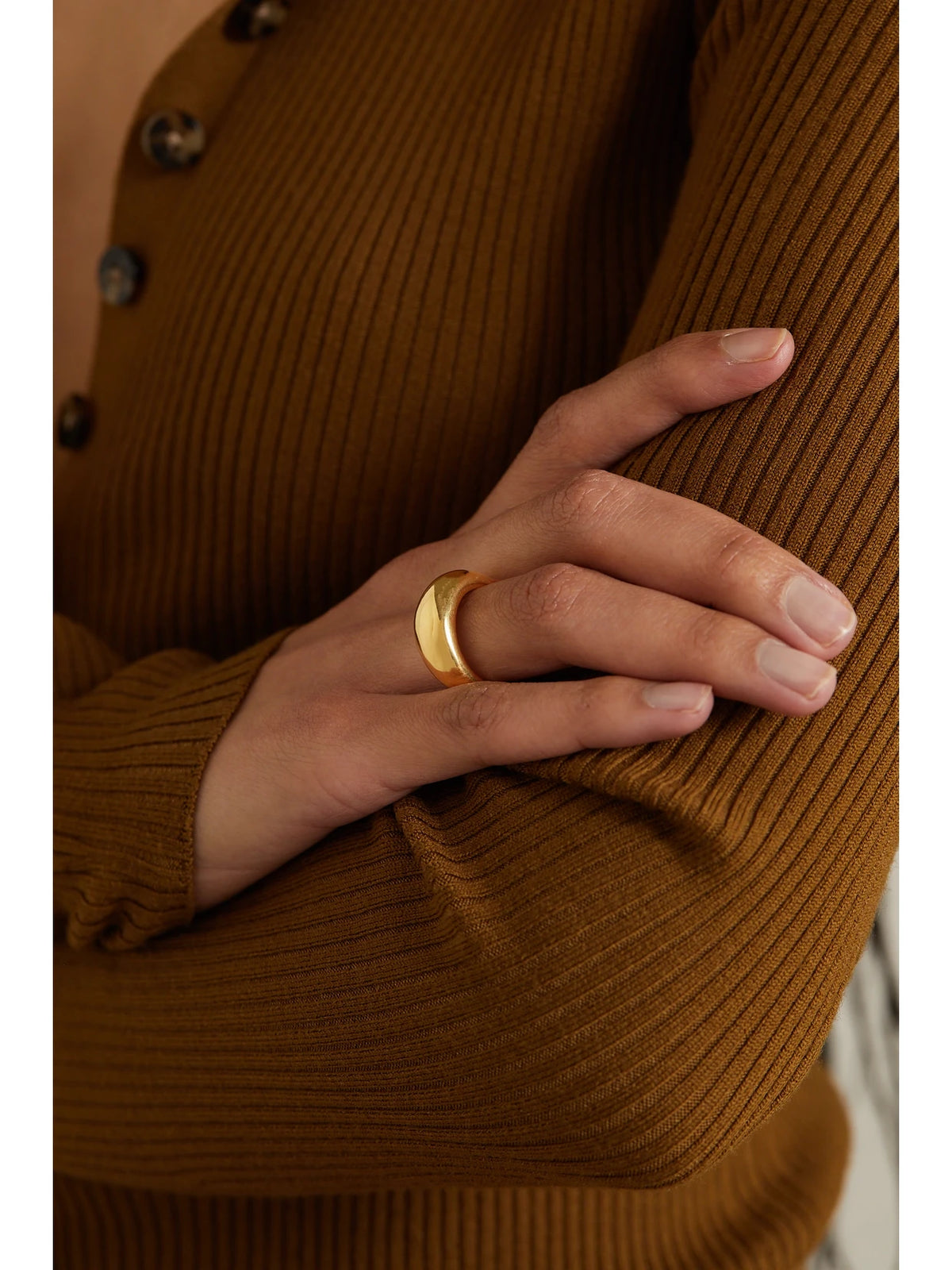 Image of Rings. Product name - The Anna Gold-plated Ring in Multi colour by brand - LIÉ STUDIO