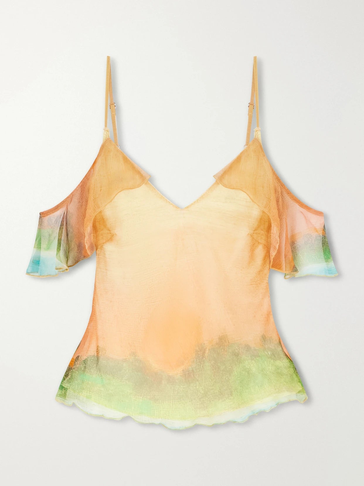Formentera Silk-chiffon Tank