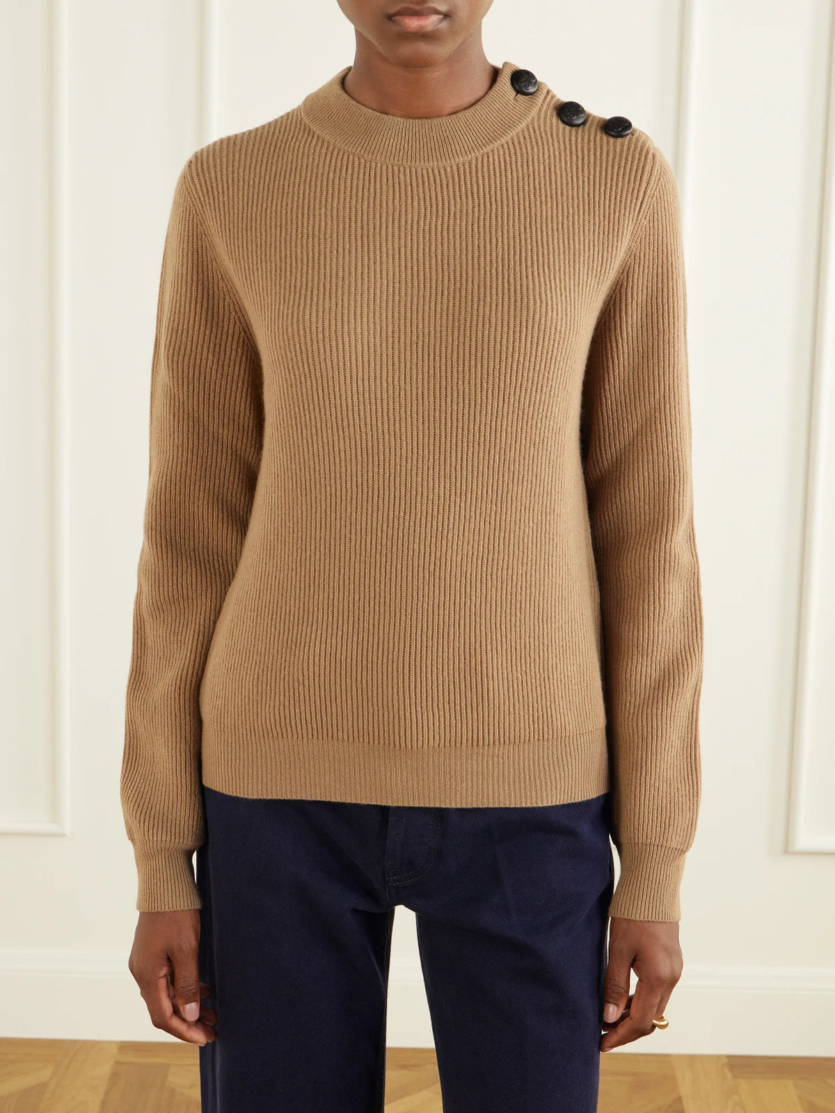 BLAZÉ Milano Racka Ribbed Wool And Cashmere-blend Sweater